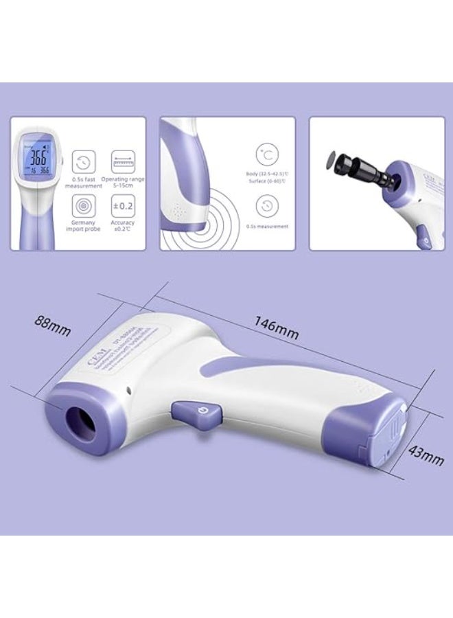 No-Touch Forehead Thermometer – Fast & Accurate Infrared Temperature Reader with LED Display & Vibration Alert for Adults and Kids - Image 4