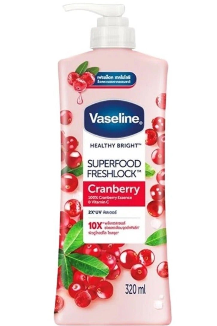 Vaseline Healthy Bright Superfood Freshlock Cranberry Body Lotion 320ml