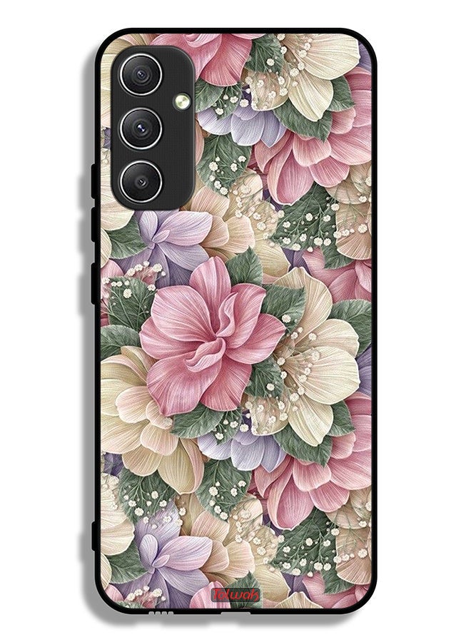 Tolwak Samsung Galaxy A34 5G Protective Case Cover Hd Floral - Image 1
