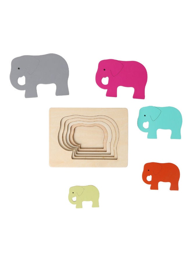 NIBEMINENT Wooden Animal Cartoon 3D Multilayer Jigsaw Puzzle Early Educational - Image 2