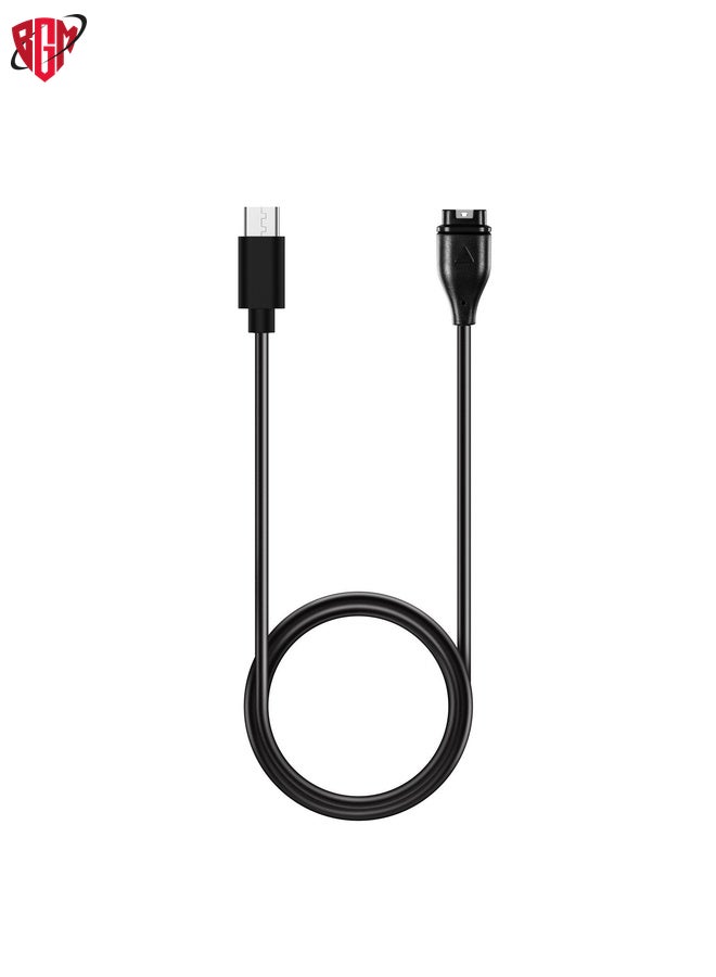 BGM For Garmin Fenix 7X Pro Type-C Port Watch Charger With Data Transmission(Black)  - Image 1