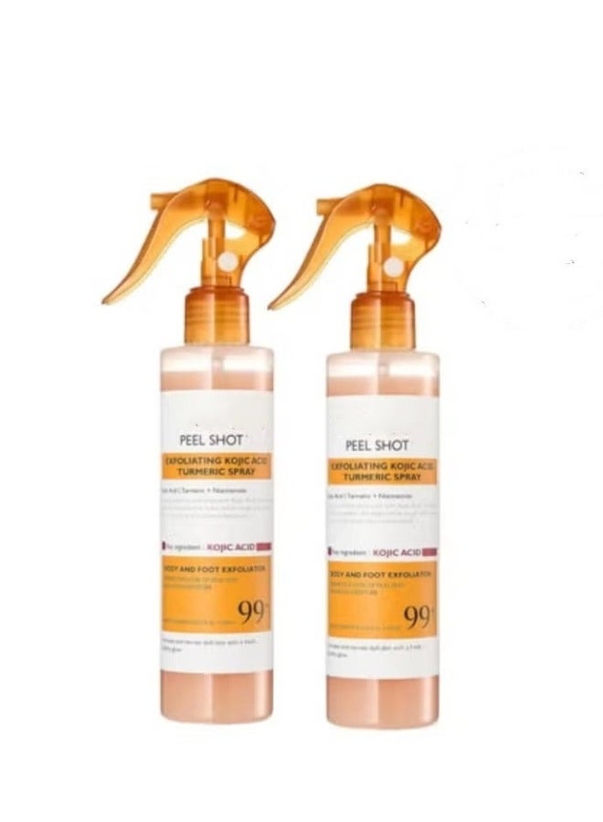 2PCS Dark Spots, Dull Skin & Uneven Tone Corrector — Dr Peel Shot Exfoliating Kojic Acid & Turmeric Brightening Spray - Image 1