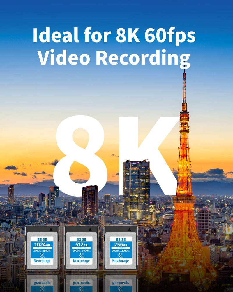 Nextorage Japanese CFexpress 4.0 Type B 512GB Memory Card Max. Read Speed 3900MB/s Max Write Speed 3400MB/s NX-B3SE512G CF Express 4.0 typeb Nextorage (512GB) - Image 5
