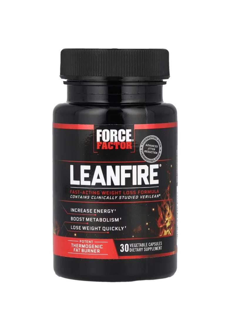 Force Factor LeanFire 30 Veggie Capsules  - Image 1