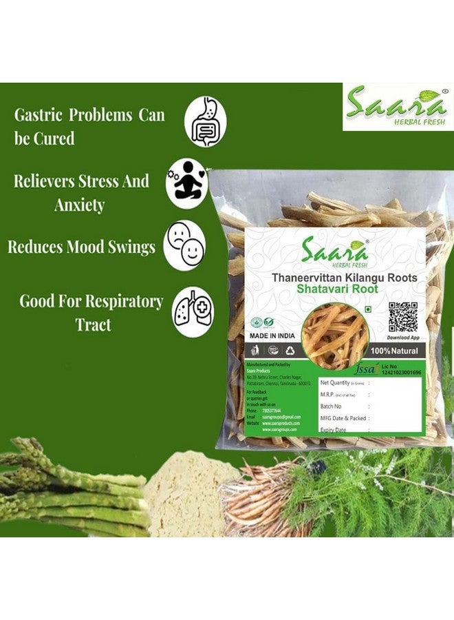 Saara HERBAL FRESH Thaneervittan Kilangu Roots, 1000g, Dried Shatavari Root, Muslikaralakam, Asparagus Racemosus Root,(pack of 10 x 100g) - Image 3