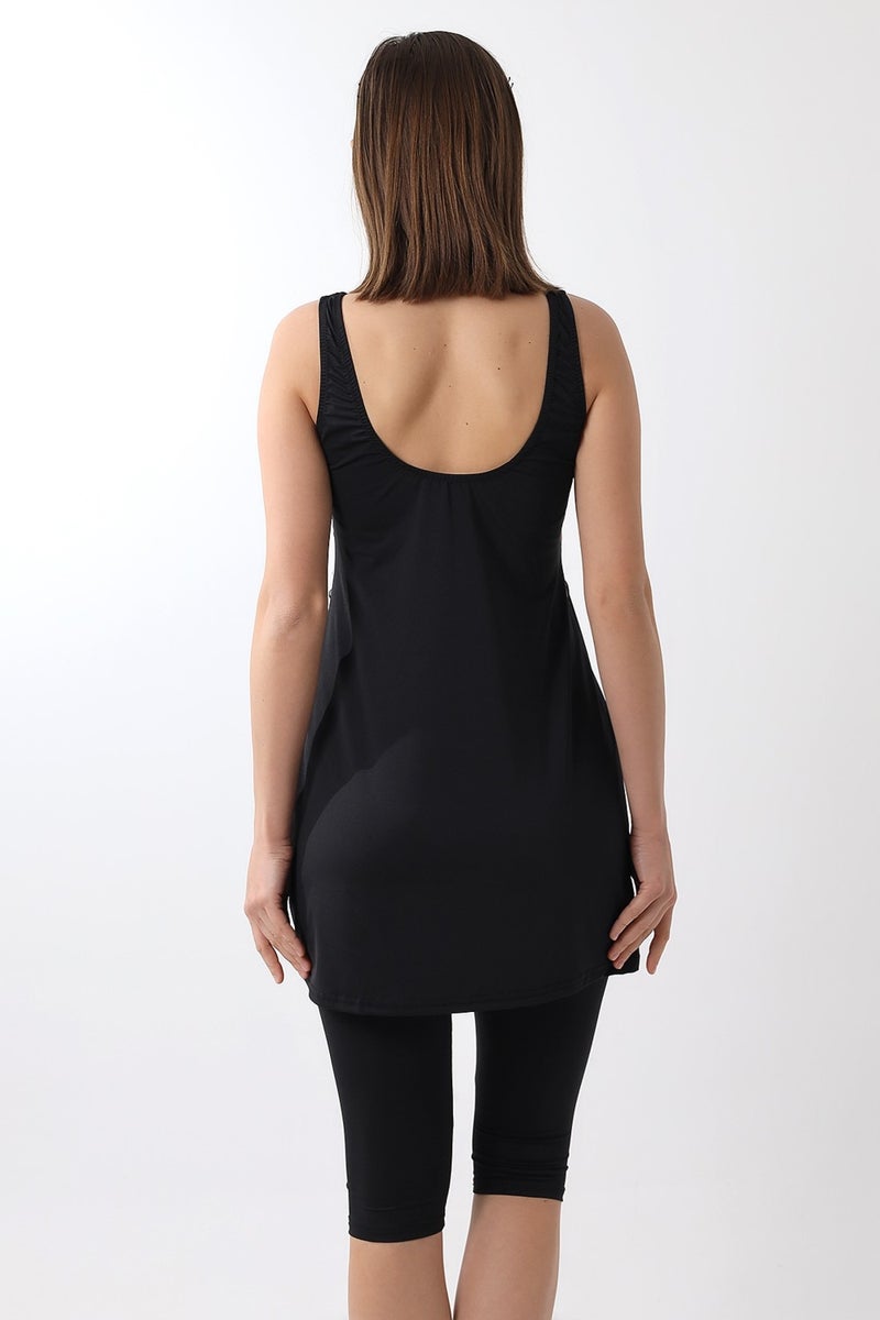 Aykum , Tights Dressed Patterned Swimsuit with Intermediate Bias - Image 2