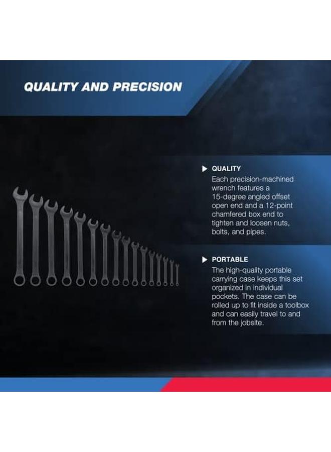 Neiko 03574A Jumbo Combination Wrench Set 16 Piece Sae 1 4” To 1 1 4” Raised Panel Construction - Image 4