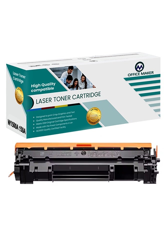 Office maker 150A W1500A Black This Compatible toner cartridge is suitable for HP LaserJet Pro M110 HP LaserJet Pro M111w HP LaserJet Pro MFP M141a HP LaserJet Pro MFP M141w W1500A - Image 1