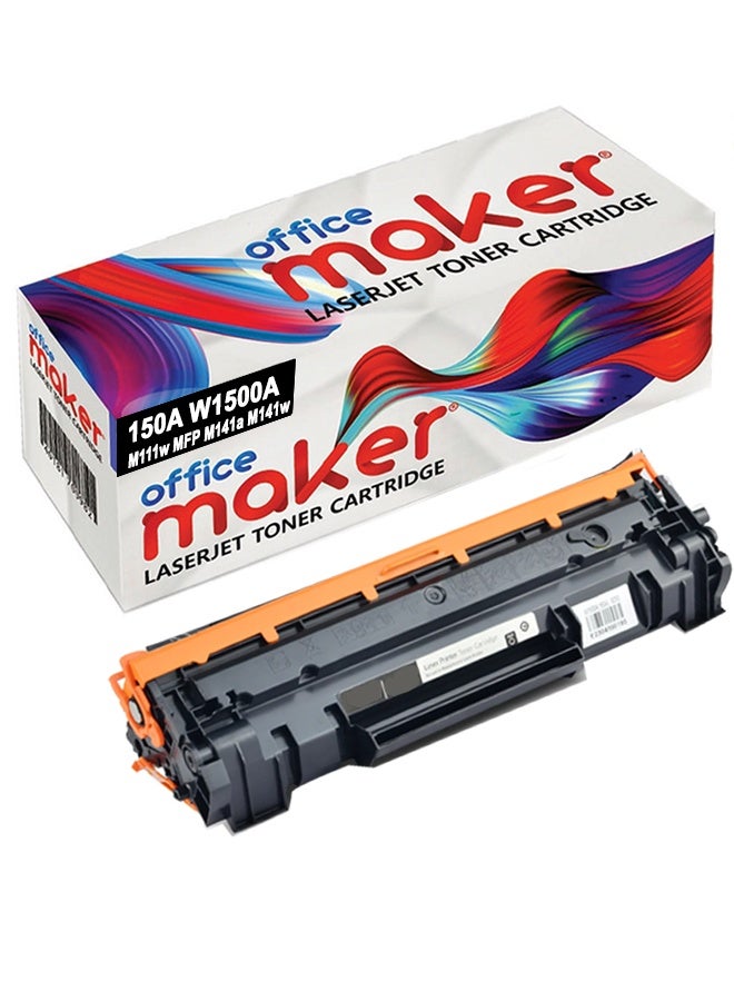 Office maker 150A W1500A Black This Compatible toner cartridge is suitable for HP LaserJet Pro M110 HP LaserJet Pro M111w HP LaserJet Pro MFP M141a HP LaserJet Pro MFP M141w W1500A - Image 1
