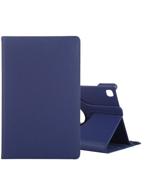 Case Cover For Samsung Galaxy Tab A7 T500 Litchi Texture Horizontal Flip 360 Degrees Rotation Leather Case with Holder Blue