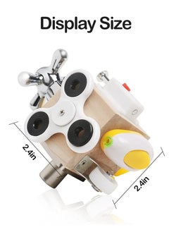 GT-Wheel Wooden Busy Cube for Toddlers 1-3 Year Old, Color May Vary  - Image 5
