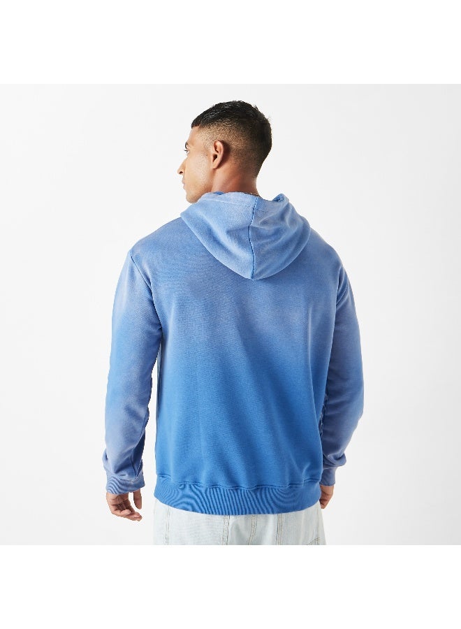 Lee Cooper Lee Cooper Logo Embroidered Hoodie with Zippered Long Sleeves - Image 1