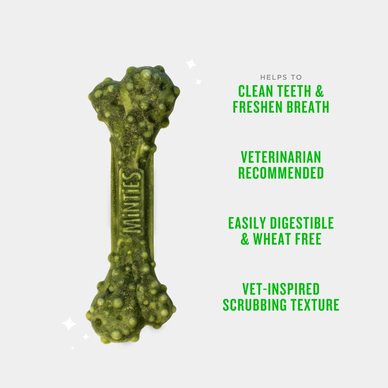 Minties Dental Chews for Dogs, 20 Count, Vet-Recommended Mint-Flavored Treats for Medium Dogs 25-50 lbs, Dental Bones Clean Teeth, Fight Bad Breath, and Removes Plaque and Tartar - Image 4