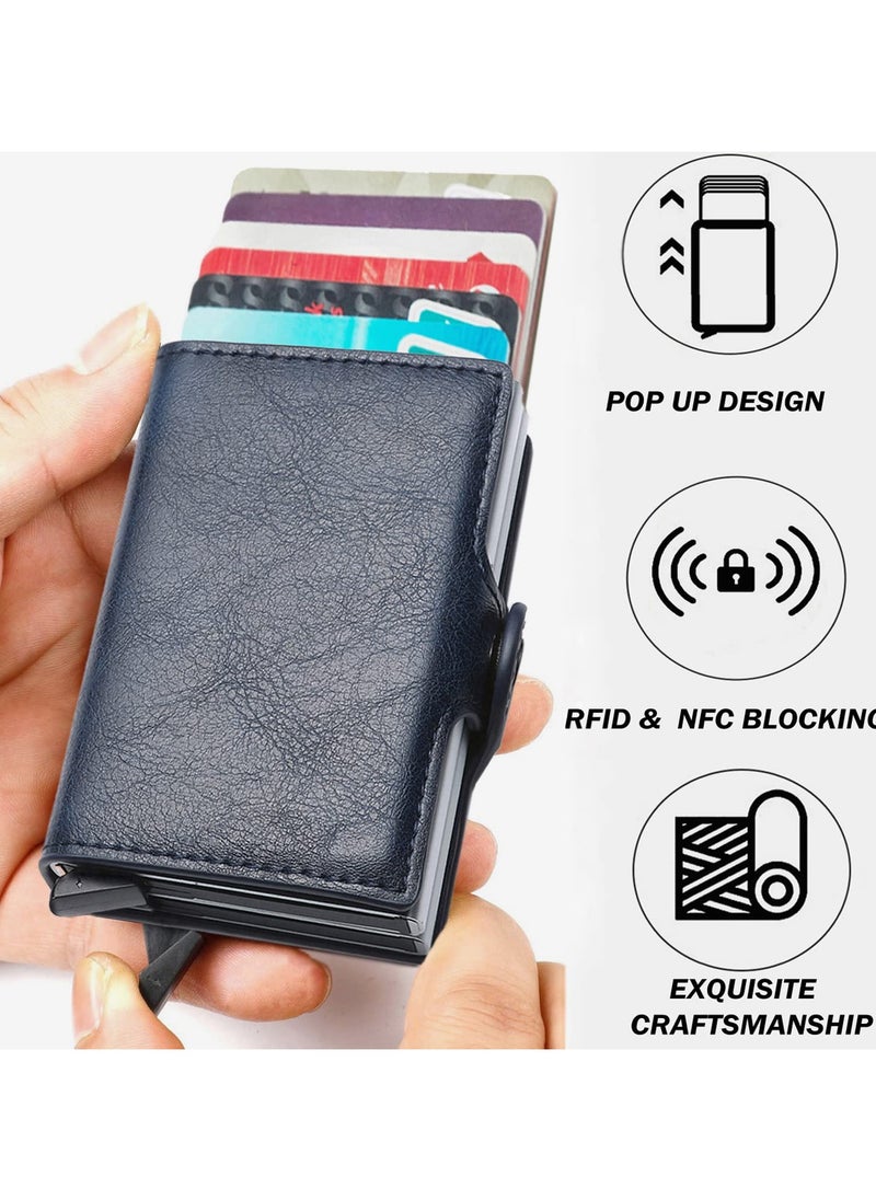 KASTWAVE - Card Holder, Men Credit Card Holder, Slim Card Case Front Pocket Anti-theft-RFID Auto Pop up Travel Thin Wallets for Men - Image 1