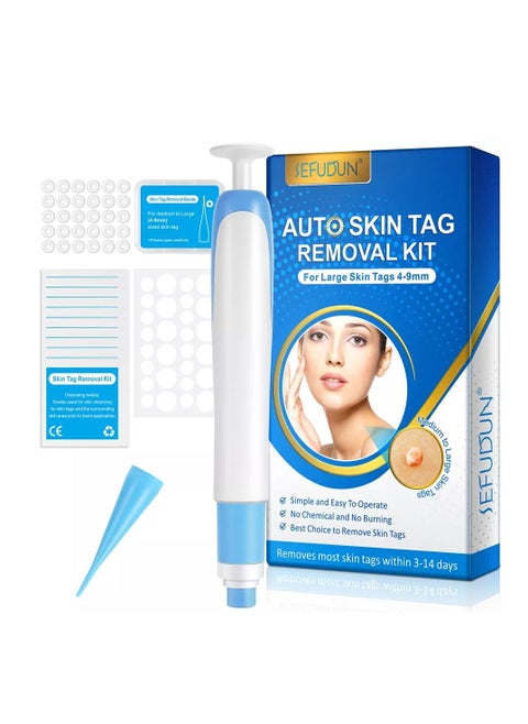 Auto Skin Tag Remover Painless & Fast Removal Kit for Large Size Skin Tags Remover (4mm - 9mm) Safe Tag Remover Skin for Body & Face