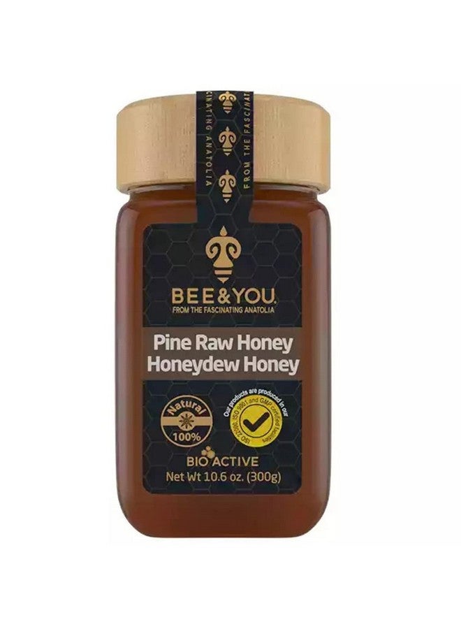 BEE & YOU BEE and YOU Pine Raw Honey, Honeydew Honey, Wild-crafted, 100% Natural, Unprocessed, Enzymes, Antioxidants, Manuka Honey Alternative, Paleo, Gluten-Free (10.6 oz)  - Image 1