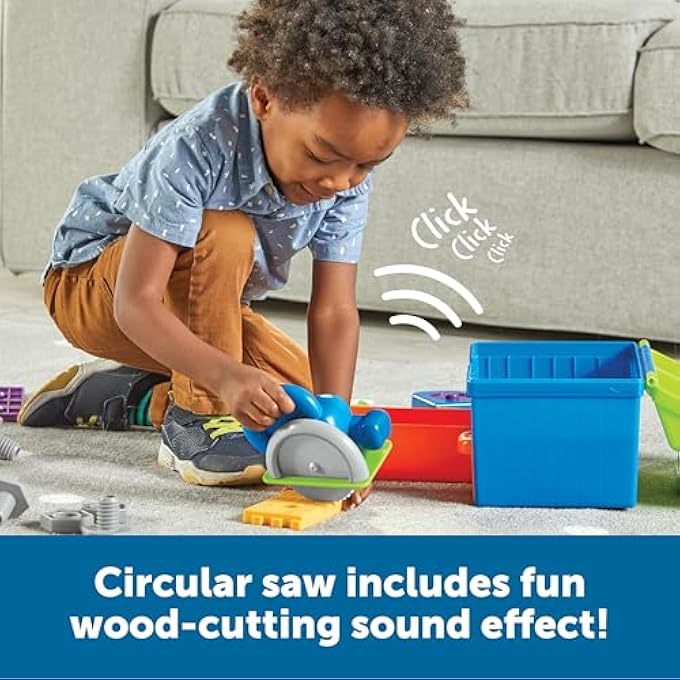 NEW SPROUTS ALL-IN-ONE TOOLBOX, TODDLER TOOL SET, MONTESSORI PLAY TOOLBOX,PRESCHOOL LEARNING ACTIVITIES,18 PIECES, AGES 2+ - Image 3