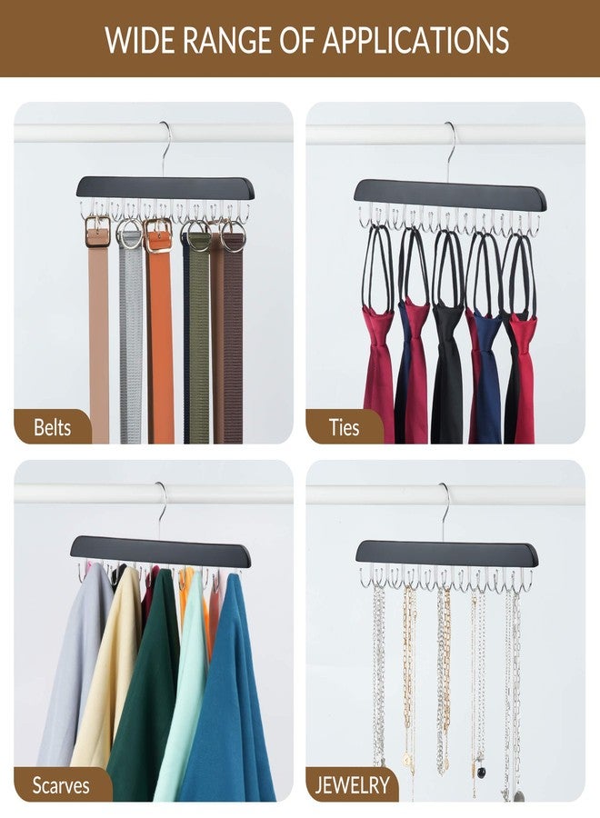 ZEDODIER Bra Hanger for Closet, Tank Top Hanger 20 Hooks Capacity, Wood Space Saving Hanger Closet Organizers and Storage for Dorm & Apartment, Black, ZE140 - Image 5
