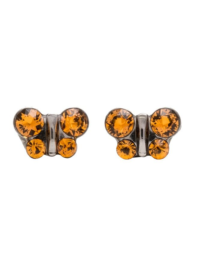 Studex November Topaz Butterfly Shape Allergy-Free Stainless Steel Ear Studs - Image 1