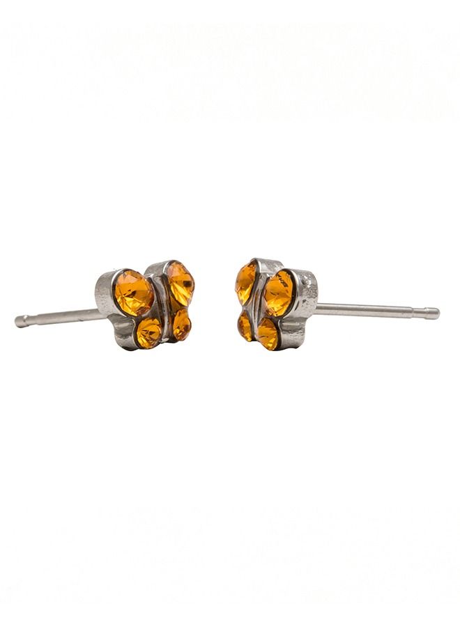 Studex November Topaz Butterfly Shape Allergy-Free Stainless Steel Ear Studs - Image 4