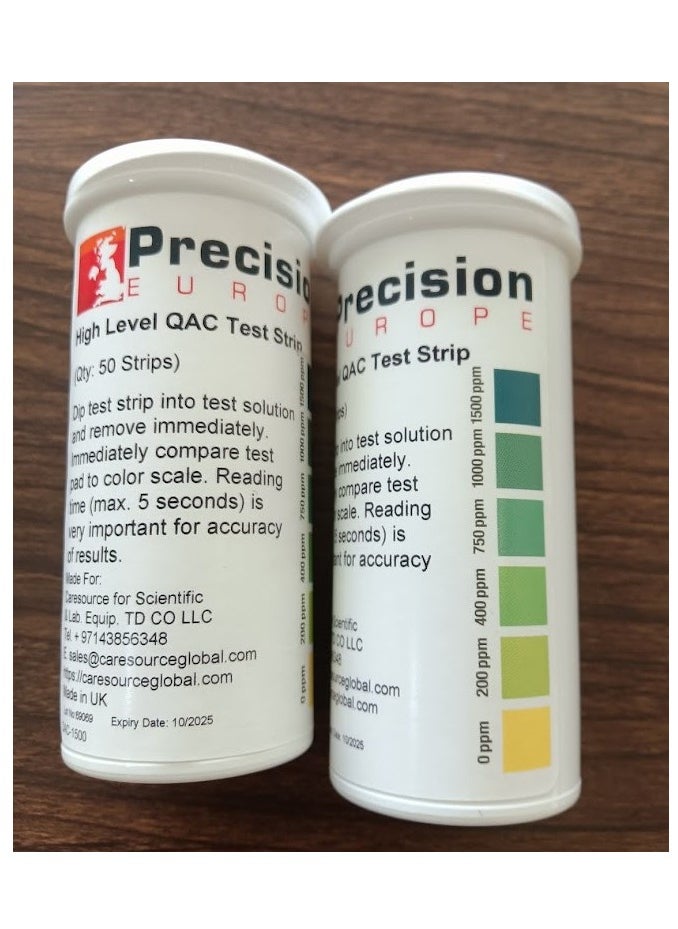 Precision - QAC-1500-1V-50 - High Level QAC Plastic Strips 0-1500 ppm - Image 1