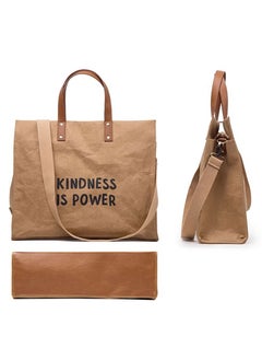 JML Original niche large capacity kraft paper tote bag female college students commuting shoulder handbag  - Image 4