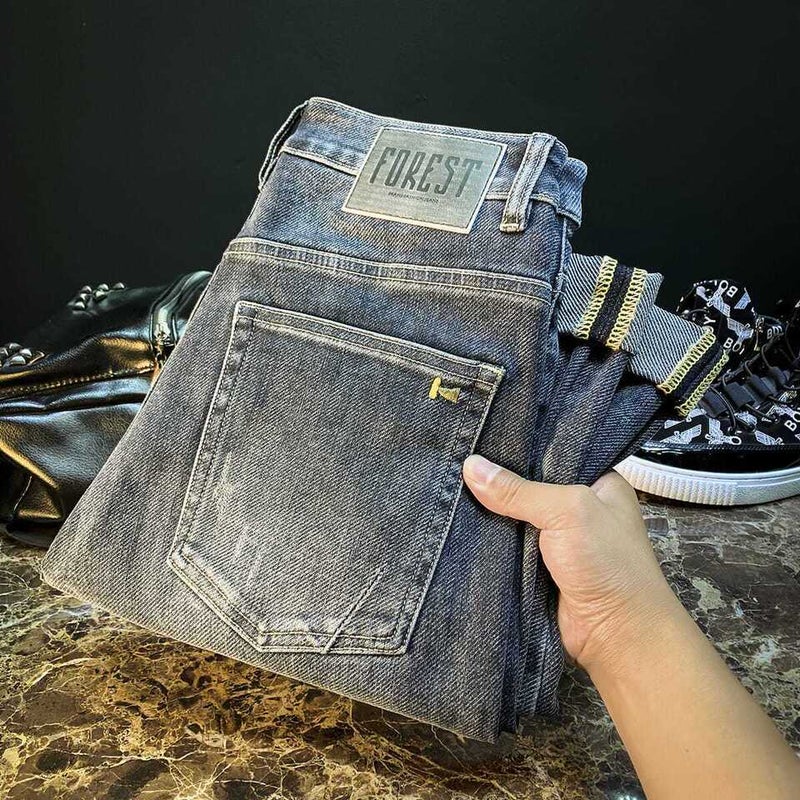 Unisex Classic Denim Jeans Loose Fit Daily Outdoor Wear - Image 1
