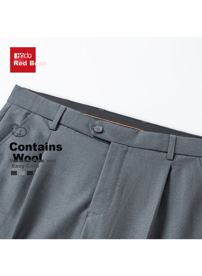 Hodo Wool Dress Pants Men's Spring Autumn Business Casual Suit Trousers Work Pants - Image 2