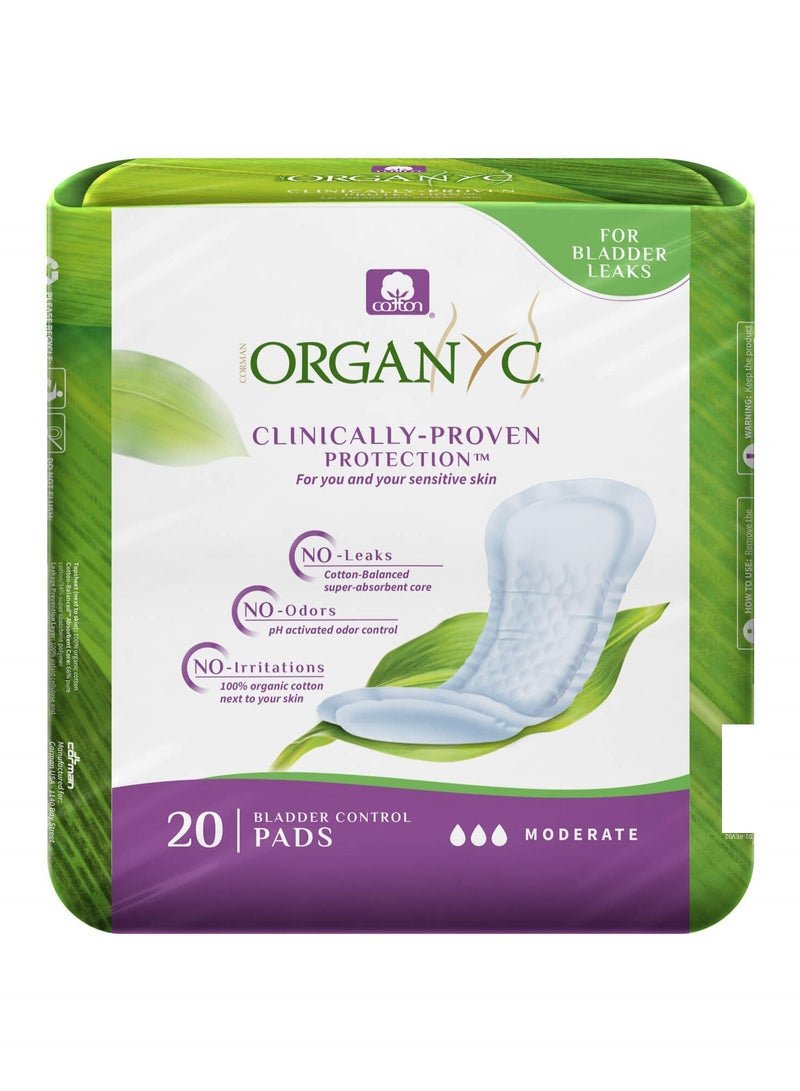 ORGANYC Bladder Leakage Moderate Pads 20 Pcs Pack