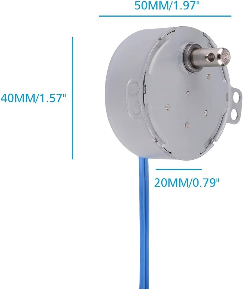 WAYMASTER 50PCS Cup Turner Motor Synchronous 3D Printe 110V 100-127VAC 50/60Hz 4W CCW/CW Direction for 3D Printer Hand-Made,School Project,Model-5-6RPM - Image 3