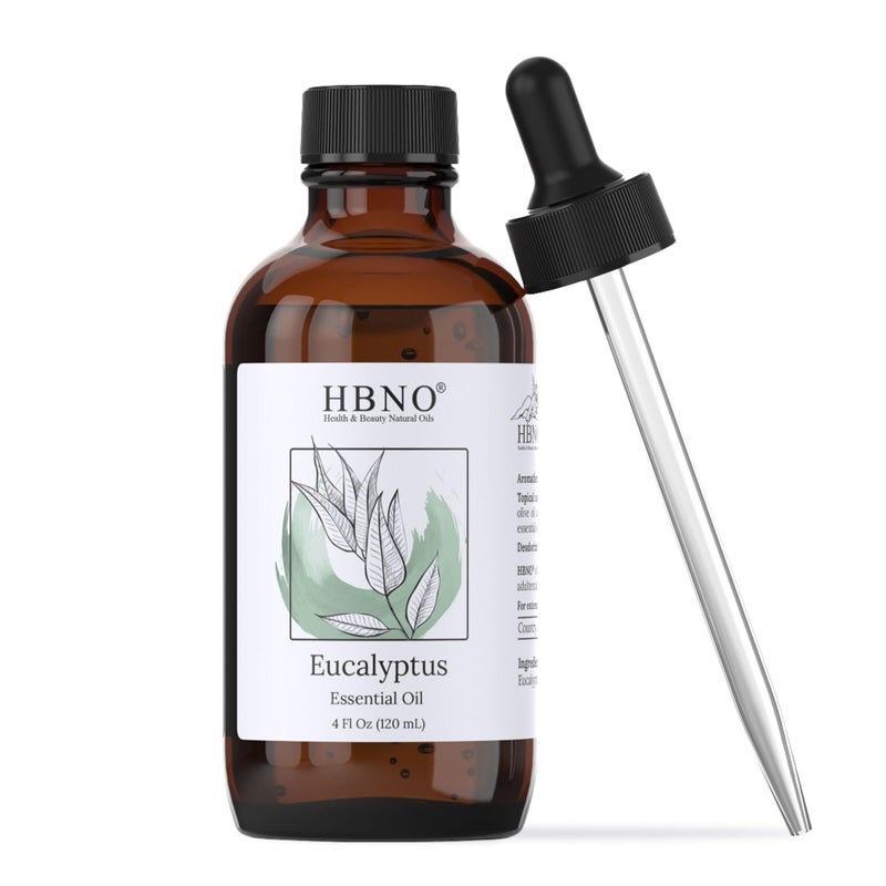 HBNO California Bottled Eucalyptus Essential Oil for Diffuser 4 fl oz (120ml) - Perfect Eucalyptus Oil Essential Oil for Aromatherapy & DIY - Image 1