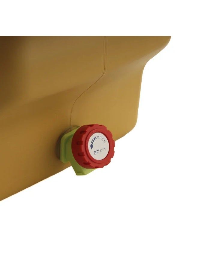 بيكي جركل ماء للرحلات 12 لتر مع بزبوز وعلبة صابون – لون بيج - Image 5