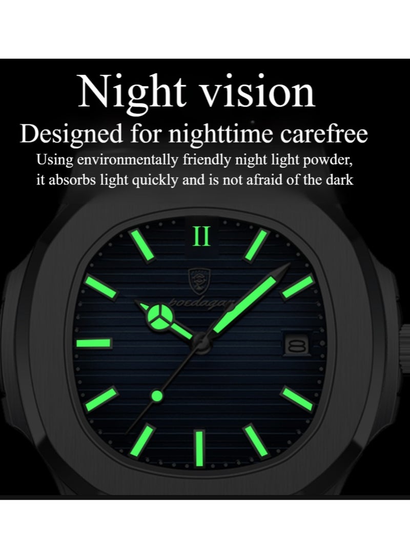 پوداجار ساعة الرجل ساعة رجالية مضيئة مقاومة للماء كوارتز - 40.5 ملم - Image 3