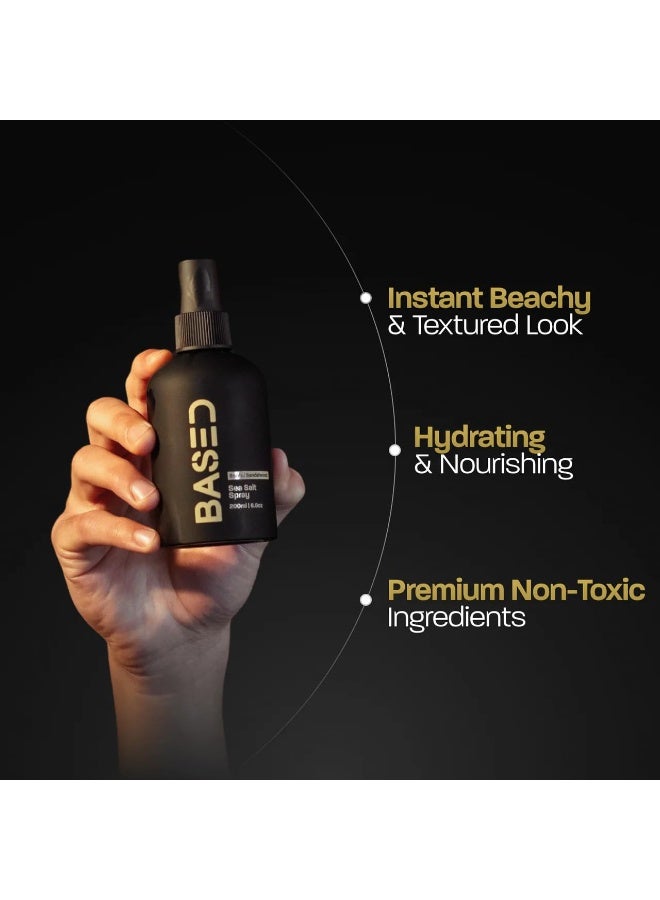Based Bodyworks Sea Salt Spray, Natural Finish Sea Salt Spray for Hair, Volumizes & Texturizes, Infused with Kelp & Vitamin B5, Light & Non-Greasy, Paraben, Sulfate, Phthalate Free - Image 2
