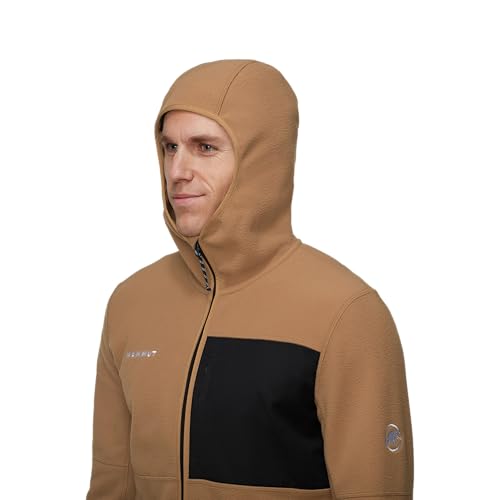 Mammut Tamaro Midlayer Hooded Jacket Men – Recycled Polyester Midlayer for Hiking and Outdoor Activities – Lightweight and Functional Active Jacket, Claystone-Black, XX-Large - Image 2