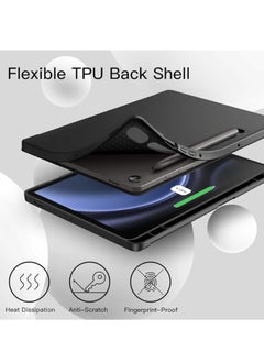 YoYoTech Samsung Galaxy Tab S9 FE 10.9 Inch 2023 Model with Pencil Holder Slim Tablet Cover with Soft Back Auto Wake Sleep Function Black  - Image 3