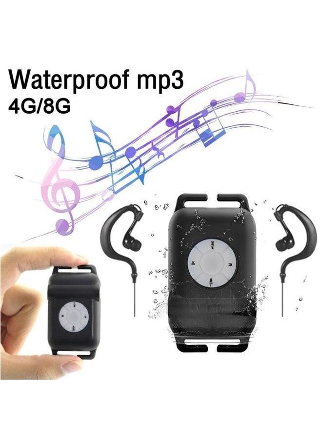 Cross Border Sports Waterproof MP3 Swimming Diving Lossless Music Headset Player Underwater MP3-Body Color:White-Memory Capacity:8GB - Image 1
