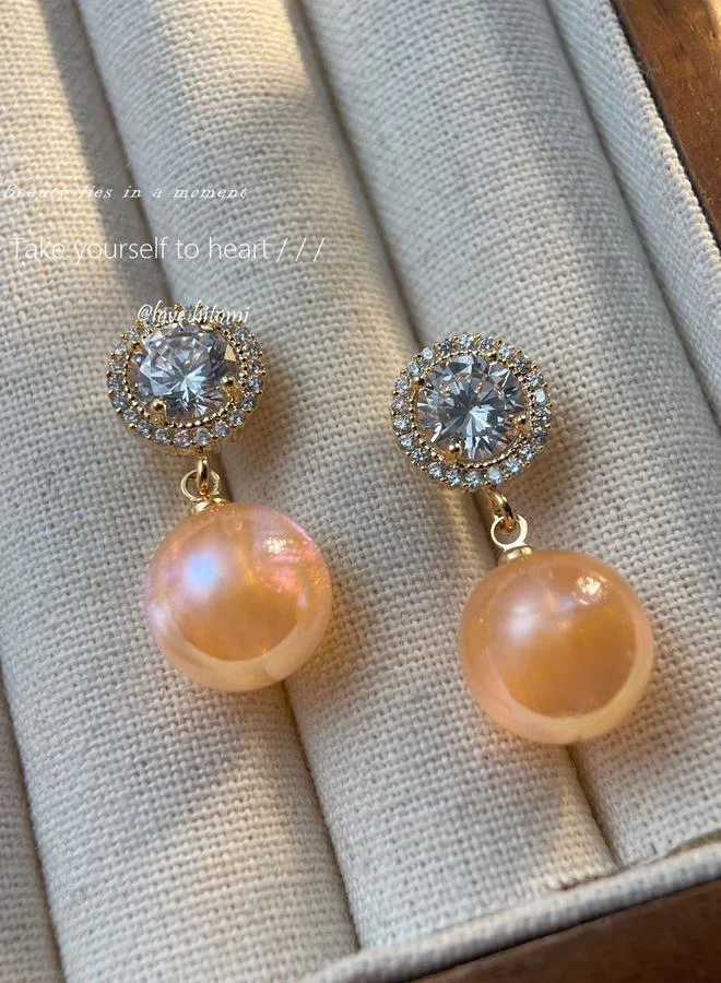 Faux Pearl Dangle Earrings