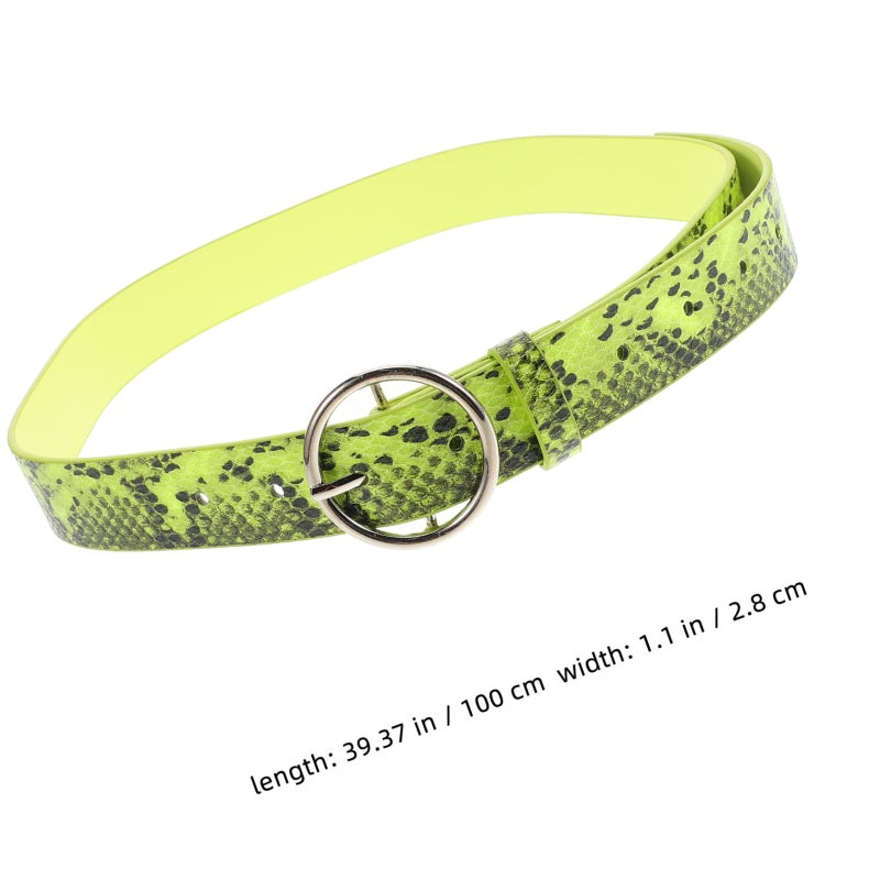 Women Jeans Belt Dress Belt for Women Printing Belt Women Belt Fancy Waist Belt with Round Buckle Fashionable Waist Belt - Image 2