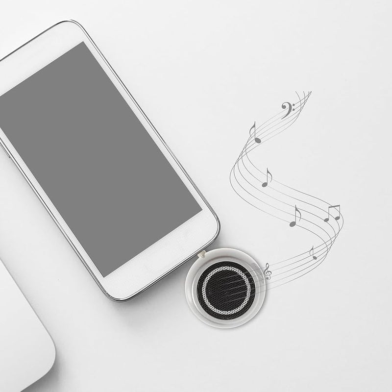 USB Rechargeable Mini Aux Speaker Portable Desktop Stereo with Bass for Smartphone Tablet Laptop Silver - Image 3