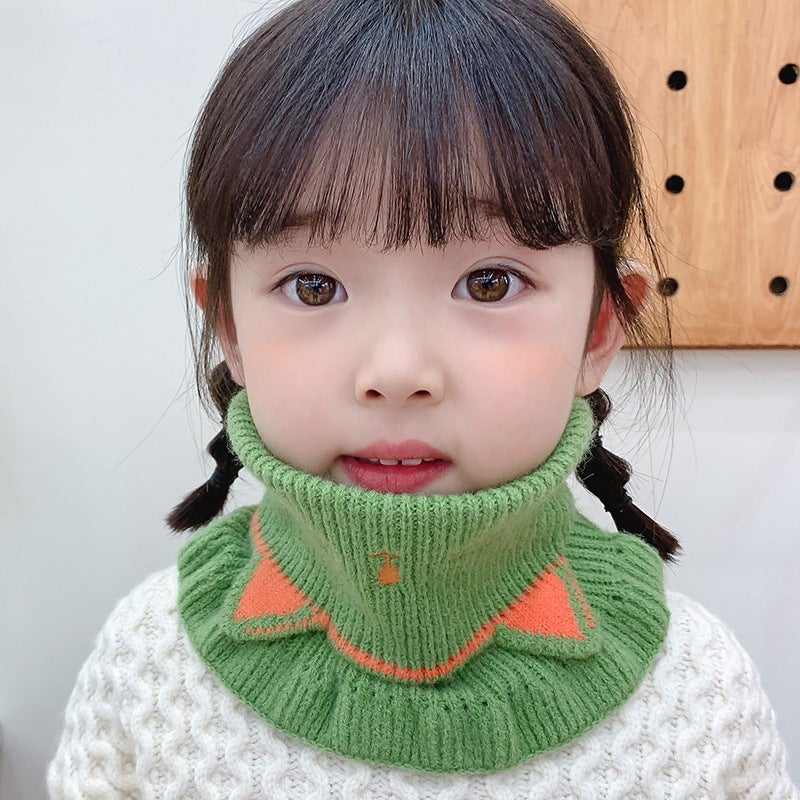 J4014 Cartoon Cat Baby Knitted Scarf Korean Style Wool Children'S Neck Sleeve Children'S Scarf Trend - Image 2