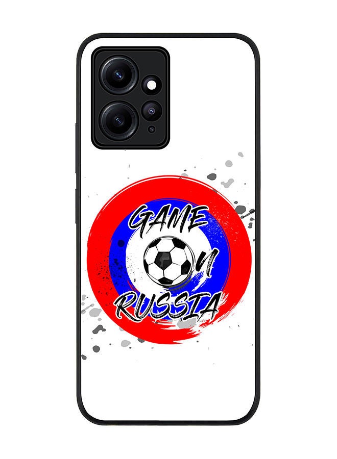 Stylizedd Rugged Black edge case for Redmi Note 12 4G Slim fit Soft Case Flexible Rubber Edges Anti Drop TPU Gel Thin Cover - Game on Russia - Image 1