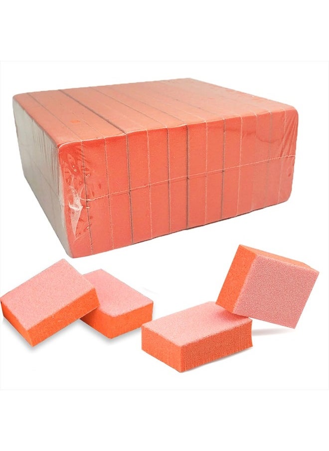 MARYTON - Maryton Nail Buffer Mini Block File 80/100 Grit Disposable Bulk, 130 Count (Orange) - Image 1