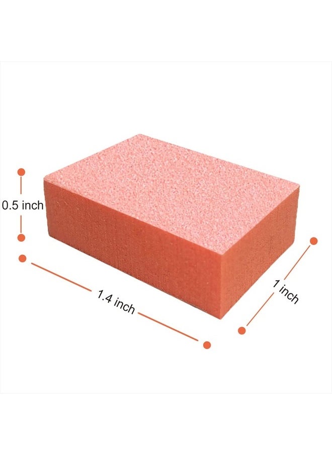 MARYTON - Maryton Nail Buffer Mini Block File 80/100 Grit Disposable Bulk, 130 Count (Orange) - Image 1