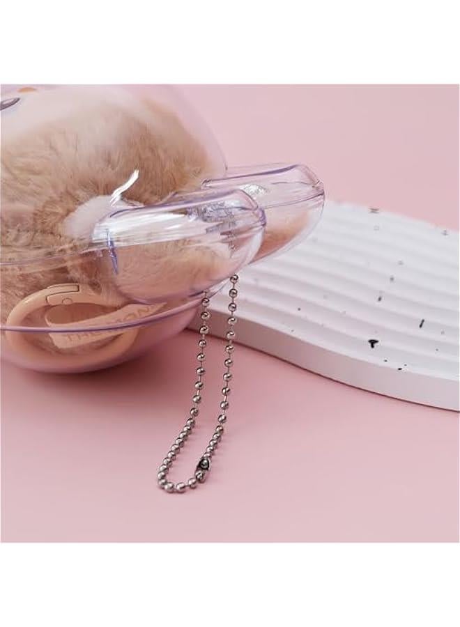 Arabest Clear Figure Display Bag with Keychain Portable Small Doll Storage Bag for Labubu Hanging Blind Box Organizer Dustproof Collectibles Display Case for Showing Off Blind  - Image 4