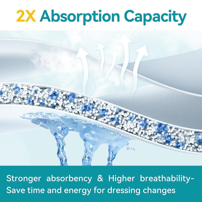 Dimora 10 Pack Wound Dressing Sacrum Foam Bandages  Ultra Soft Silicone Foam Dressing 4x4 - Image 3