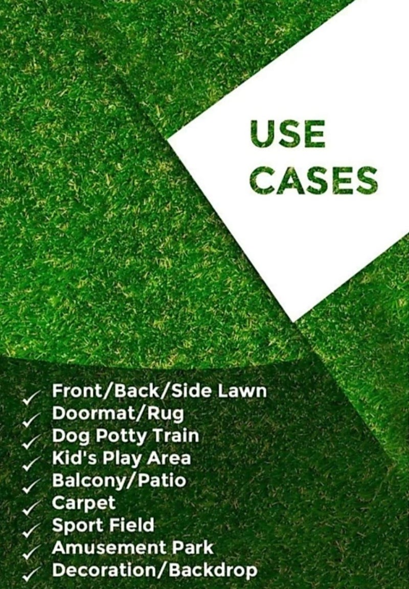 COMFYHOME Comfy Home High Density Artificial Grass,for Garden, Balcony, Door, Artificial Grass Carpet, Door Mat, Floor Mat, Yoga Mat, Foot Mat, Artificial Grass for Indoor and Outdoor(5 X 3 Feet),Green - Image 3