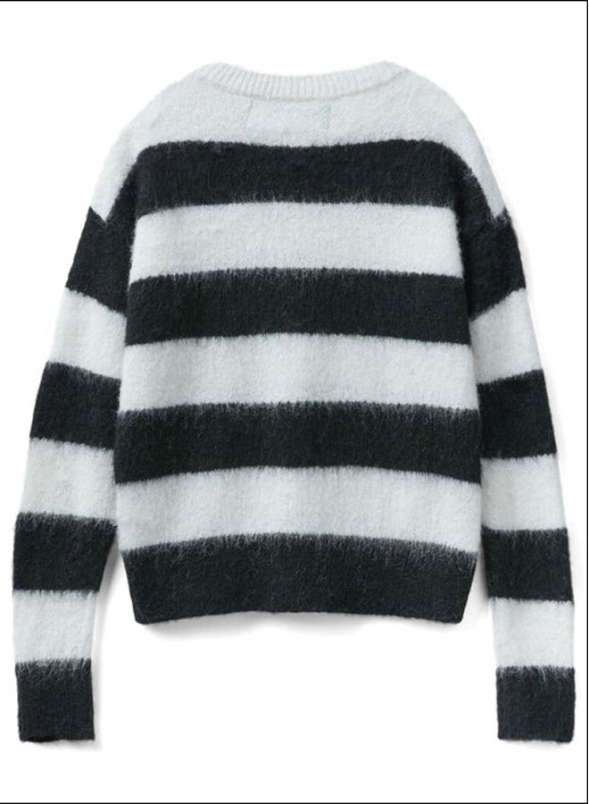 Benetton STRIPED SWEATER IN ALPACA BLEND  - Image 2