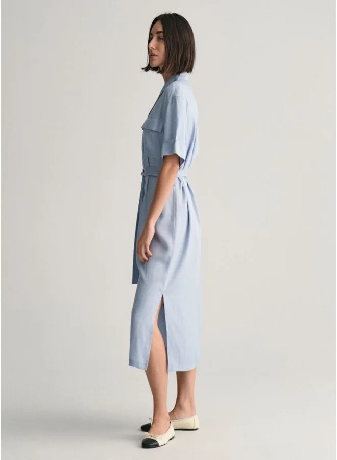 غانت Pocket Short Sleeve Shirt Dress