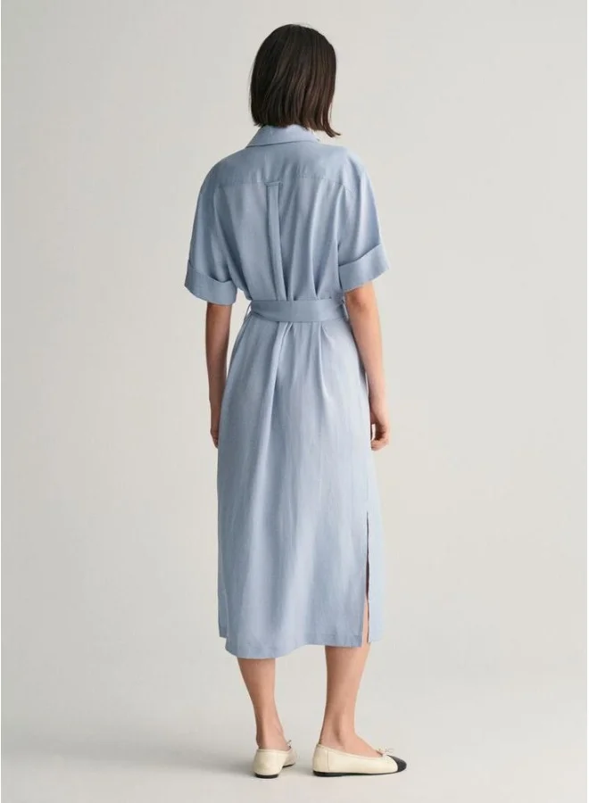 غانت Pocket Short Sleeve Shirt Dress